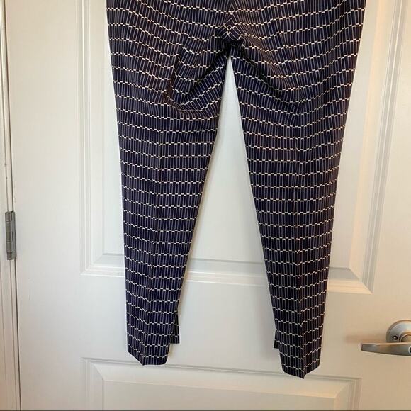 Theory Tribecca Geo Print Crop Pants Deep Navy - Picture 8 of 11